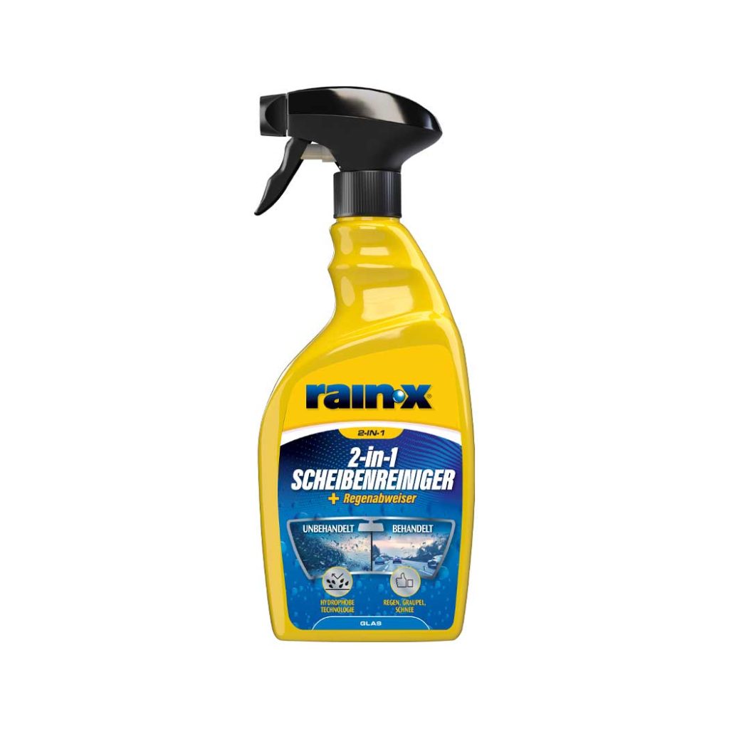 Autofensterreiniger und Regenabweiser – neue Rainx-Flasche